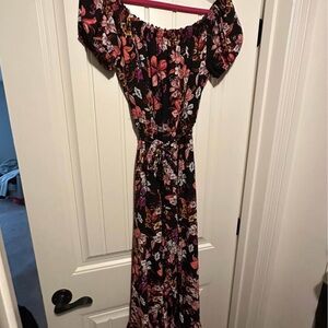 Floral Off-Shoulder Maxi Dress